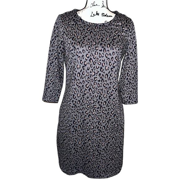 NICOLE‎ MILLER ORIGINAL DRESS POCKETS 3/4 SLV GRAY BLACK PINK M Retail $180 - Picture 2 of 10